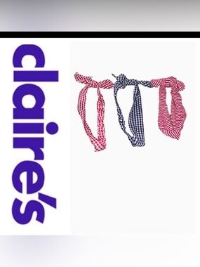 Gingham & Striped Headbands 💙🤍♥️